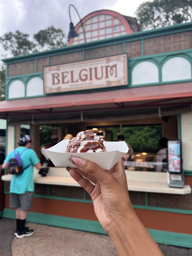 Belgium waffle found in Belgium at the EPCOT International Food and Wine Festival 