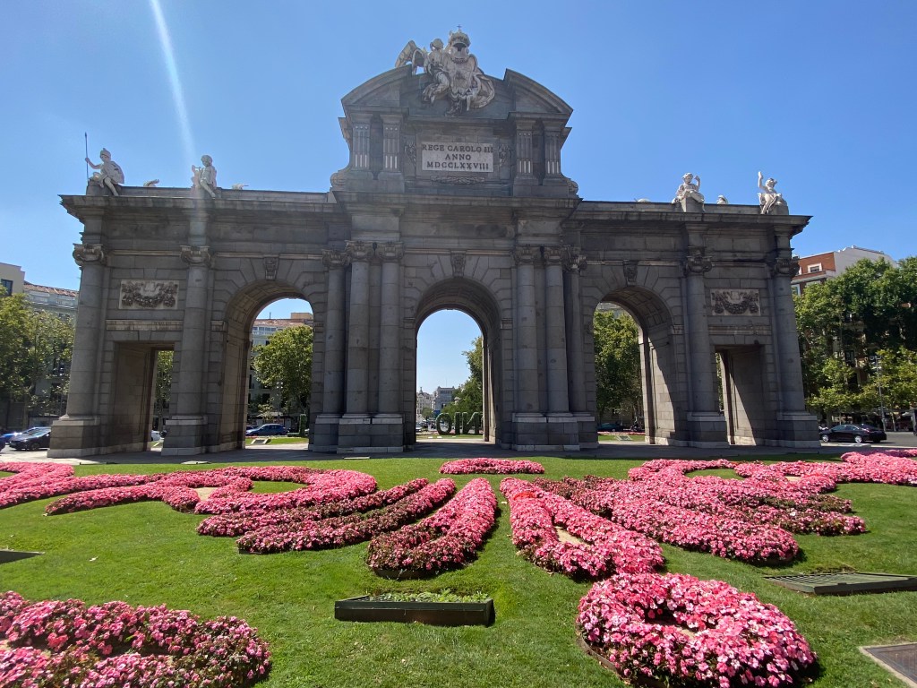 Plaza de la Independencia. The perfect place for a photo op when in Madrid.