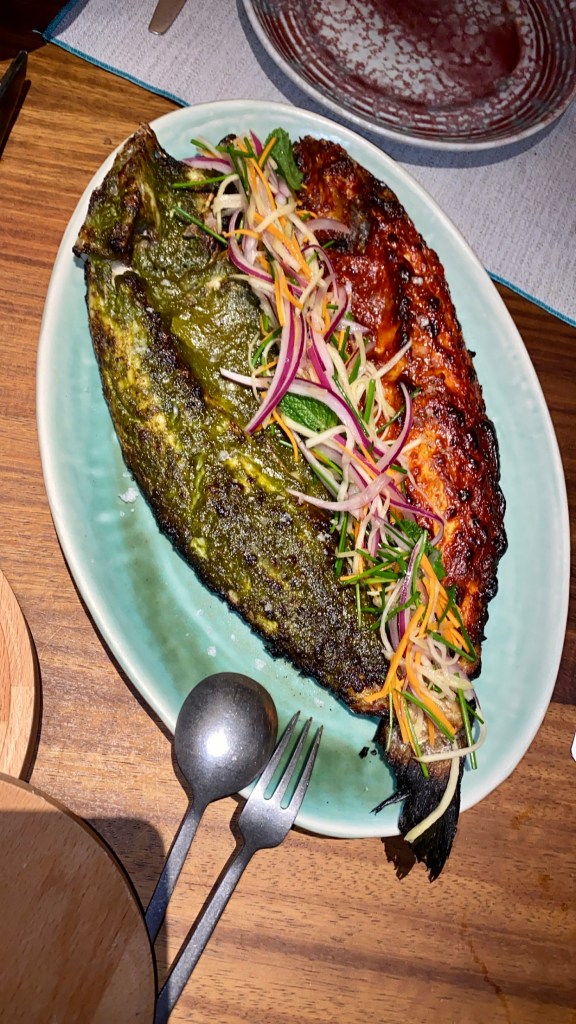 Local fish at Barracuda restaurant we visited in Madrid.